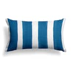 Caravan Navy Rectangular Lumbar Outdoor Pillow