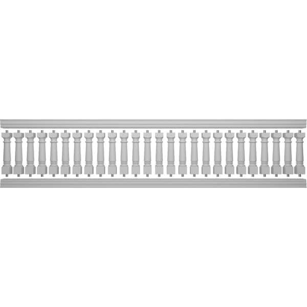 Ekena Millwork Fiberthane Wellington Balustrade 192 in. L x 40 in. H Fiberglass Railing Kit