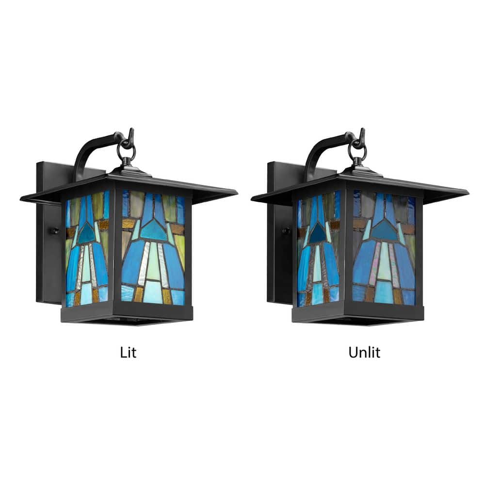 Elegant Bronze Mission-Style Outdoor Wall Lantern Sconce