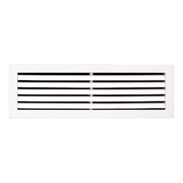ACLAMINAIRE 22 in. x 6 in. Aluminum Return Air Grille in White L