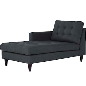 Empress Gray Left-Arm Upholstered Fabric Chaise