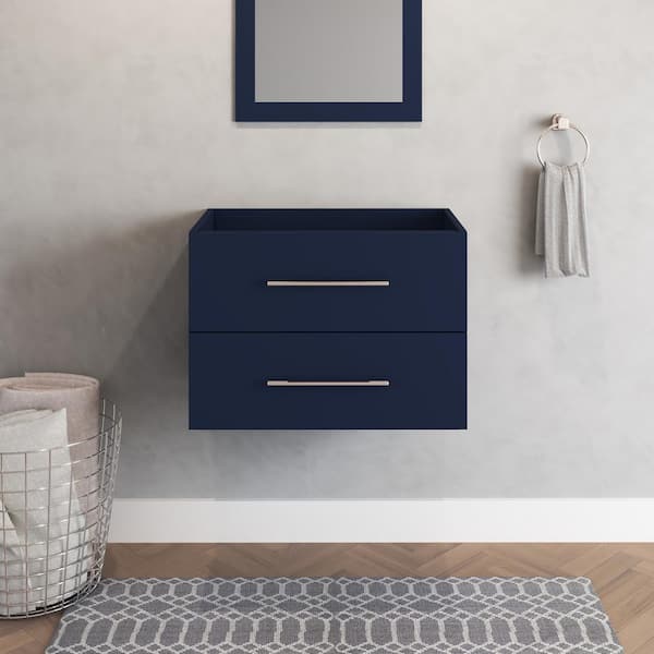 VOLPA USA AMERICAN CRAFTED VANITIES Napa 30 in. W. x 18 in. D x 21 in. H Single Sink Bath Vanity Cabinet without Top in Navy Blue, Wall Mounted