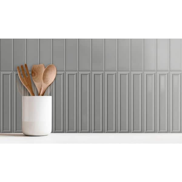 Concerto-Posmer Burtam 2 in. x 10 in. Glossy Ceramic Subway Wall Tile Sample