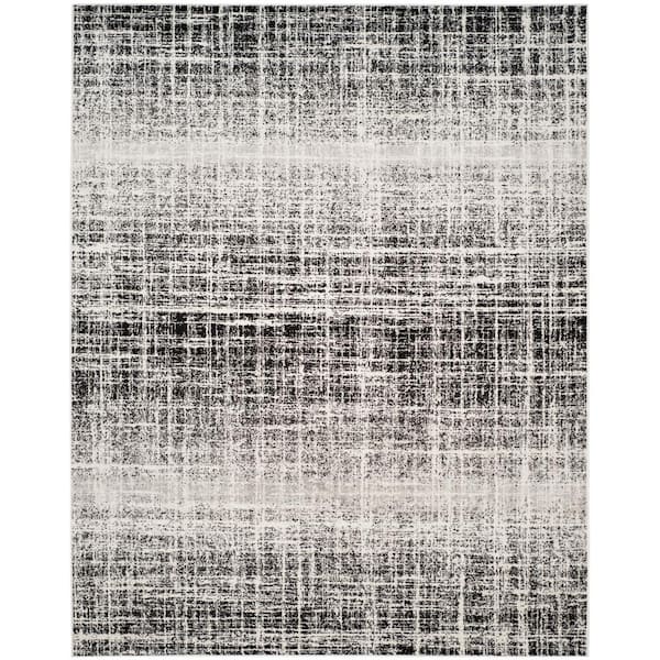 SAFAVIEH Adirondack Ivory/Black 8 ft. x 10 ft. Solid Gradient Area Rug