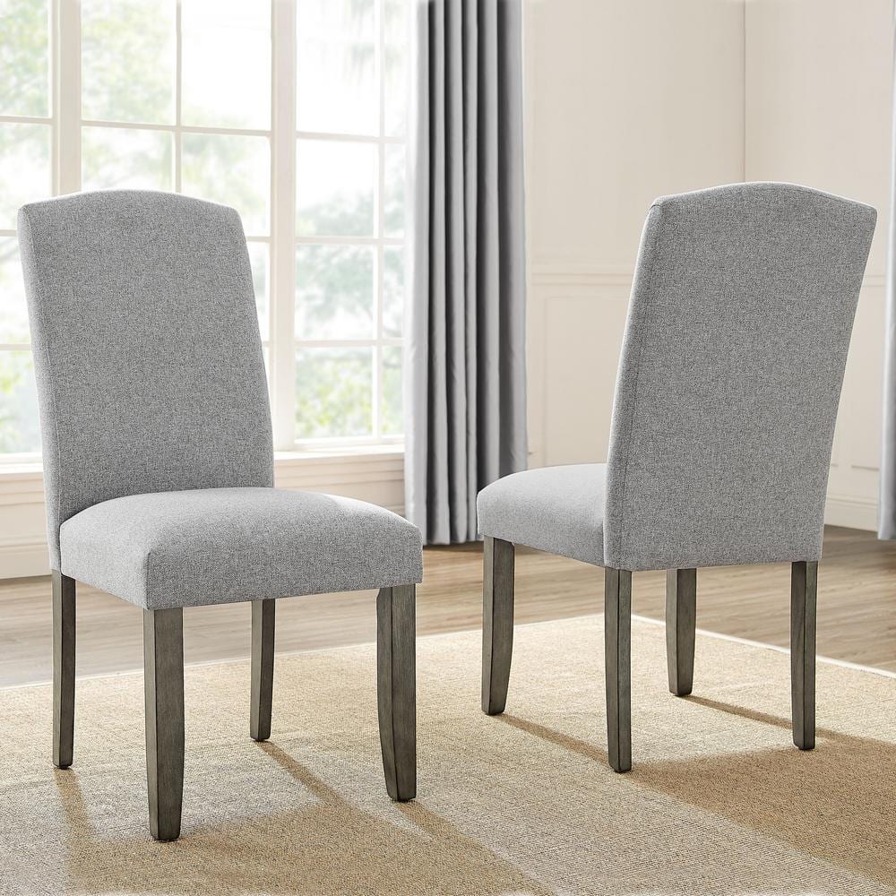 Emily 18 in. Grey Upholstered Side Chair (Set of 2) -  Steve Silver, EM500S