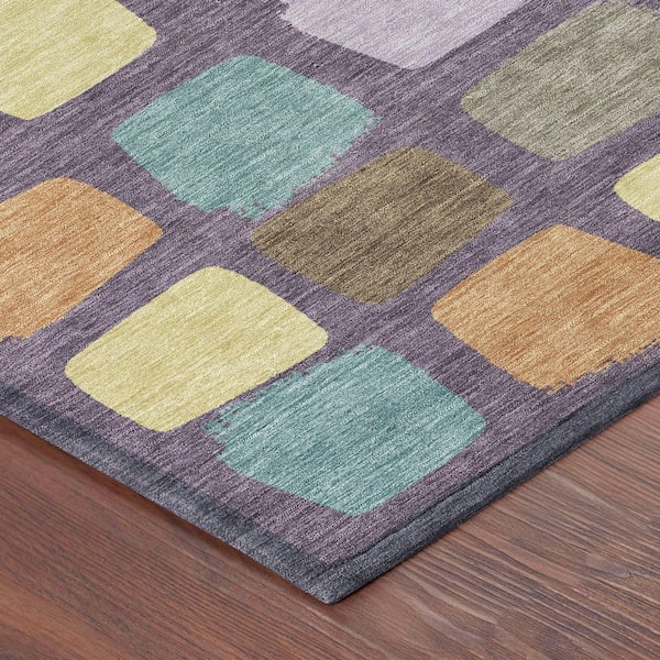 Chantille Machine Washable Indoor/Outdoor Abstract ACN2501 Purple 3 ft. x 4 ft. Area Rug