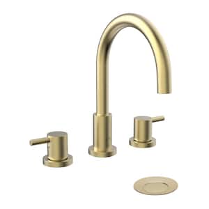Belanger 8 in. Widespread 2-Handle Bathroom Faucet with Drain Assembly in Matte Gold