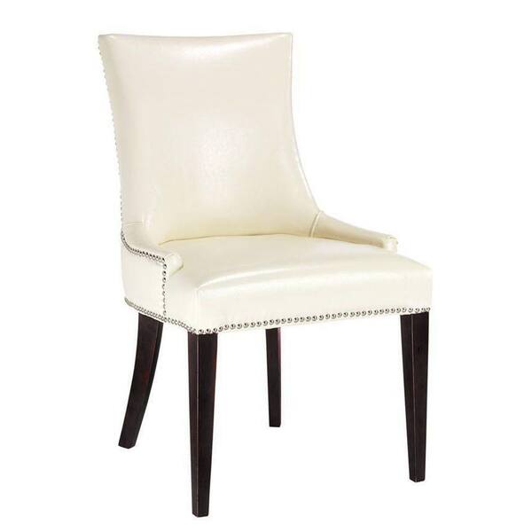 Unbranded Becca Cream Leather Side Chair (Set of 2)