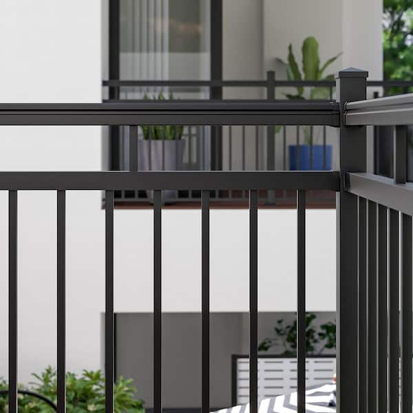 VersaRail Aluminum 8 ft. Matte Black Triple Rail Topper