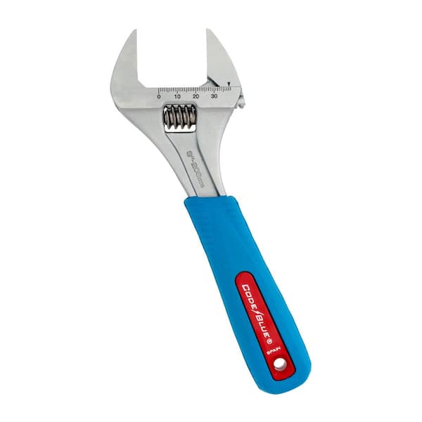 1-5/8-Inch Open Channellock 8WCB WideAzz Adjustable Wrench with Code Blue Grips 