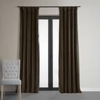 Exclusive Fabrics & Furnishings Java Signature Velvet Blackout Curtain ...