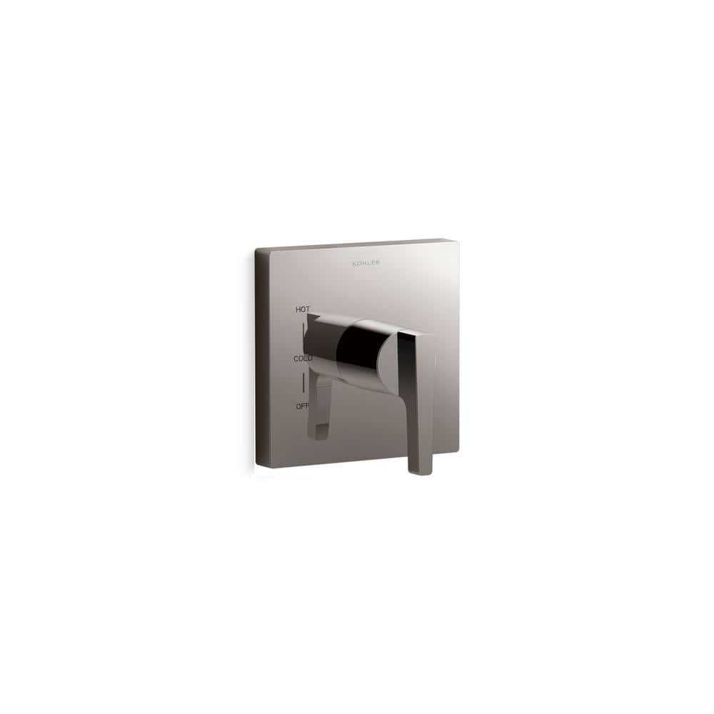 Polished Chrome Wall-Mounted Lever Valve Trim