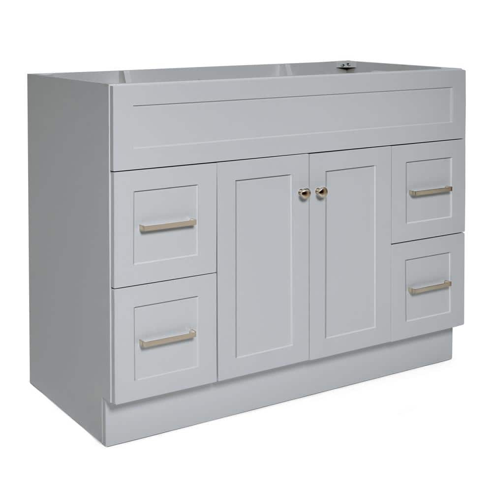 Hamlet 42 in. W x 21.5 in. D x 34.5 in. H Freestanding Bath Vanity Cabinet without Top in Grey -  ARIEL, F042S-BC-GRY