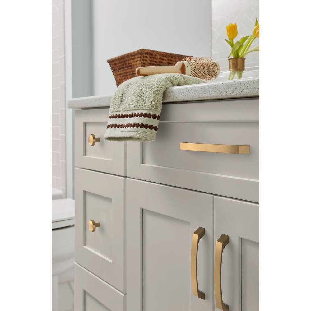 Champagne Bronze Round Modern Cabinet Knob with Mounting Hardware