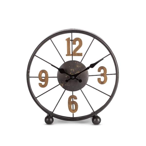 Unbranded 4 in. H Black Metal Clock