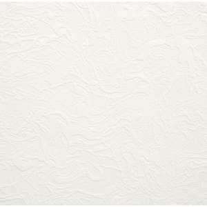 Swirl White Vinyl Peelable Wallpaper (Covers 56 sq. ft.)