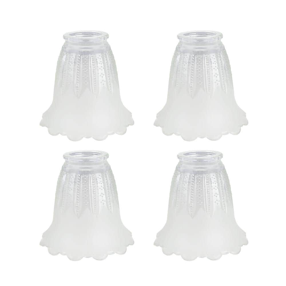 Aspen Creative 23078-4 Clear \u0026 Frosted Transitional Style Replacement Glass Shade, 2-1/8\, image size:1000x1000
