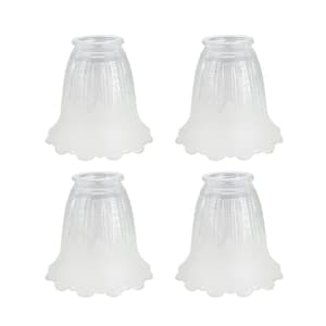 4-1/2 in. Clear and Frosted Ceiling Fan Replacement Glass Shade (4-Pack)