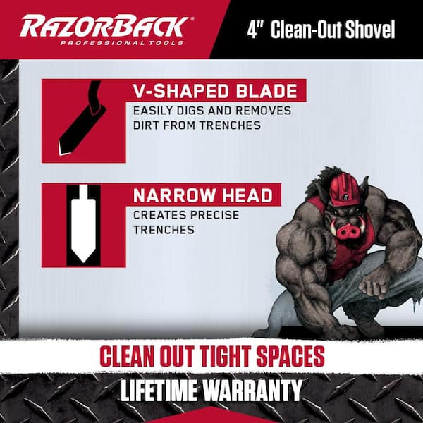 Razor-Back 48 in. Wood Handle Trenching Shovel 47024 - The Home Depot