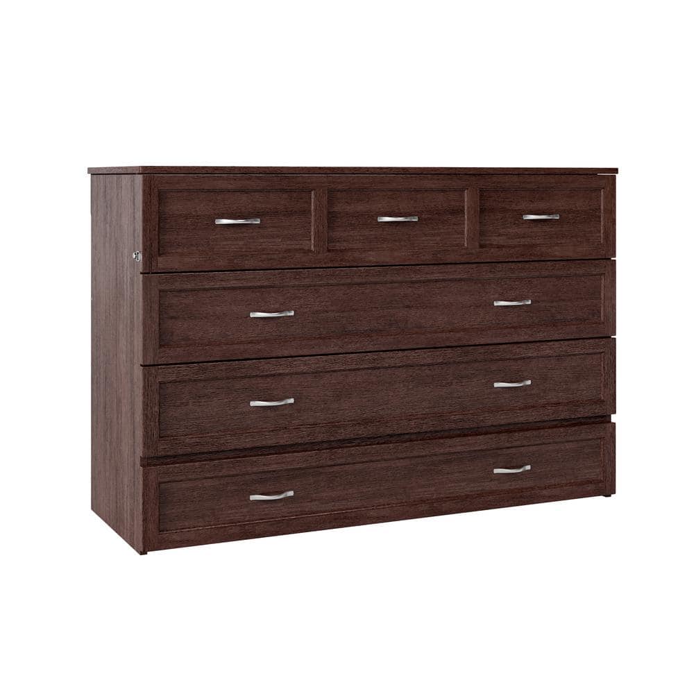 Elegant Northfield Queen Murphy Bed Chest with CoolSoft Mattress