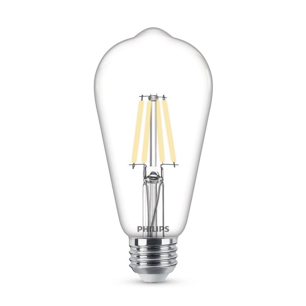 Vintage Clear Spiral ST19 Dimmable LED Light Bulbs - 4 Pack
