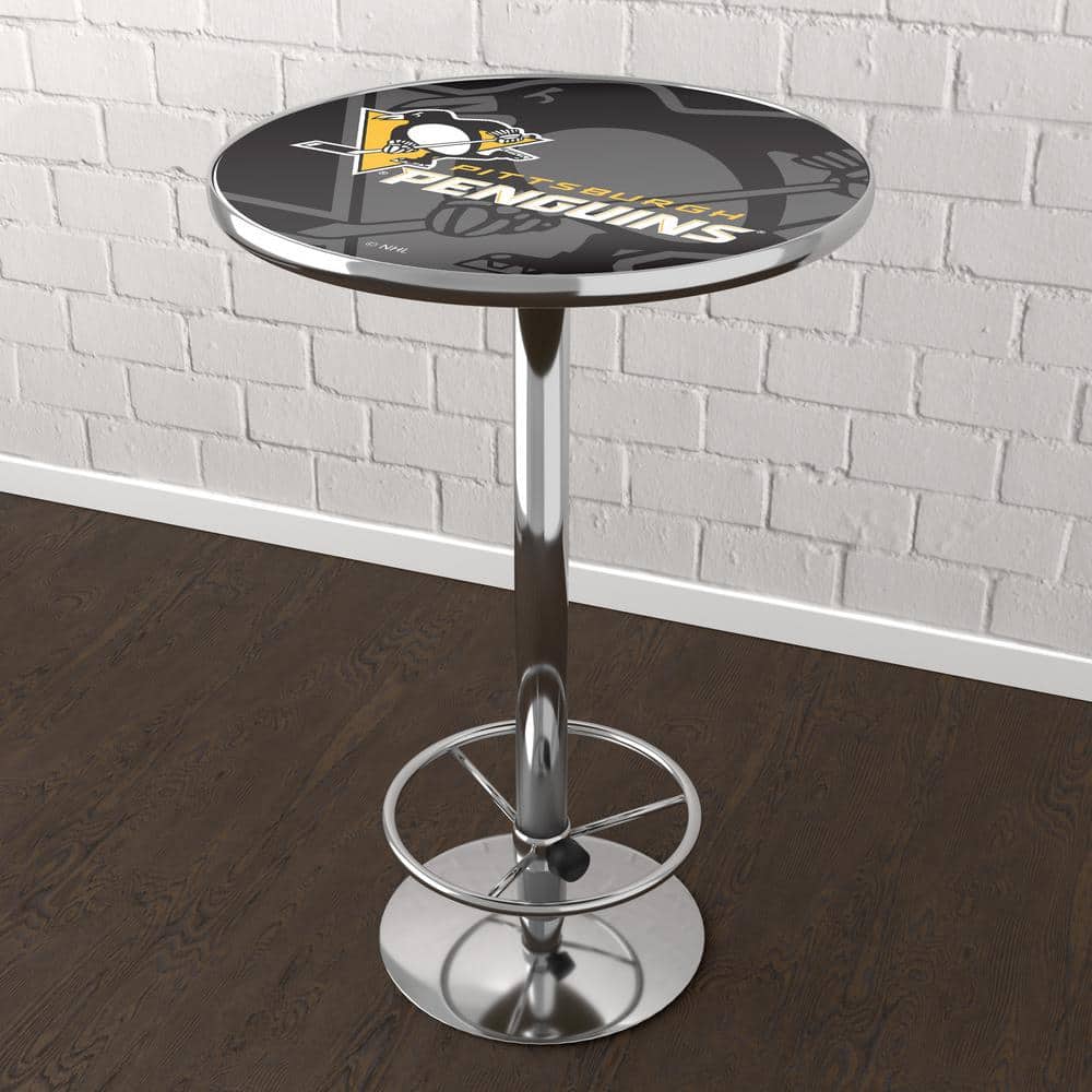 Pittsburgh Penguins Watermark Yellow 42 in. Bar Table