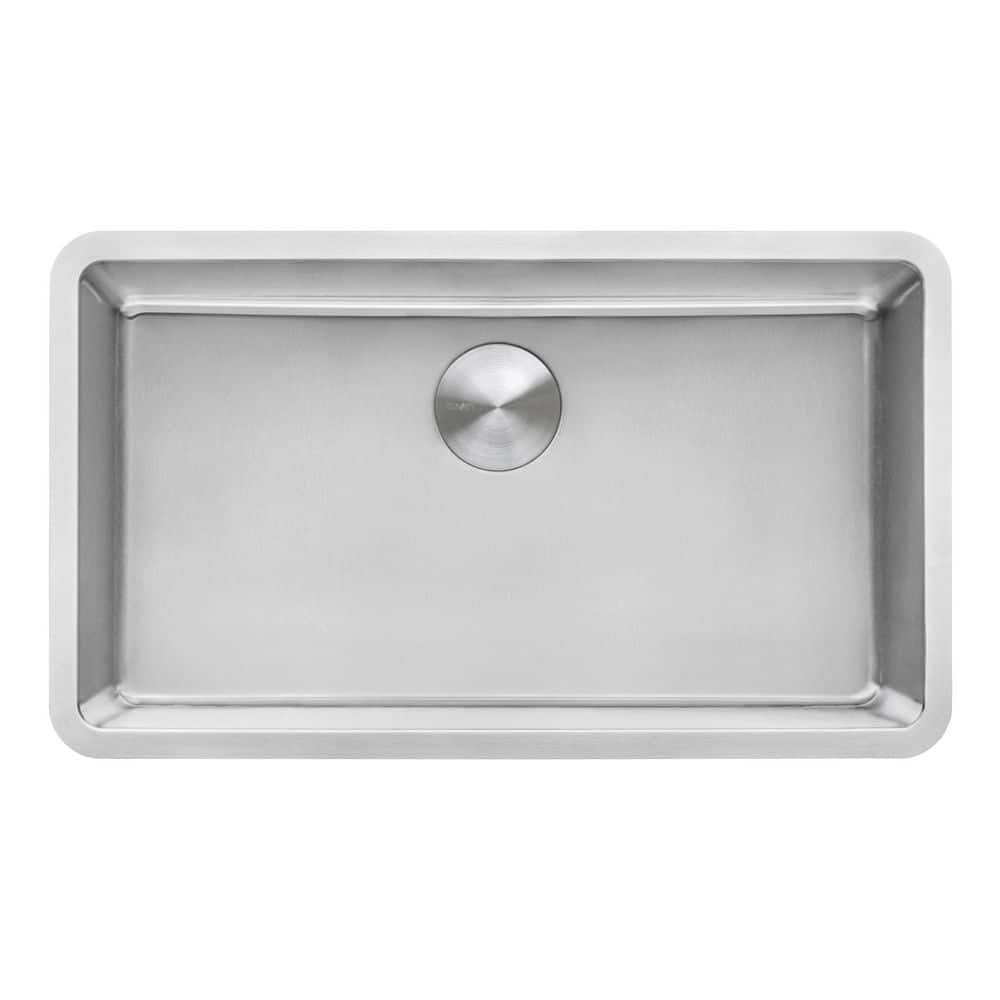 Ruvati Modena 27 in. Undermount Single Bowl 16-Gauge Stainless Steel ...