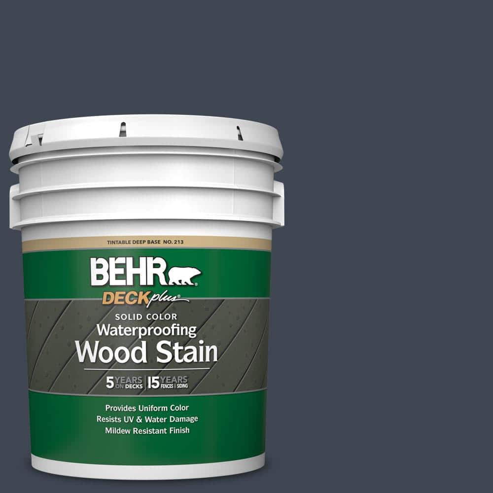5 gal. #PPU14-20 Starless Night Solid Color Waterproofing Exterior Wood Sta