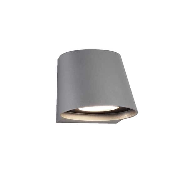 WAC Lighting Mod 6 in. 3000K Graphite Integrated LED Outdoor Wall Sconce  WS-W65607-GH - The Home Depot