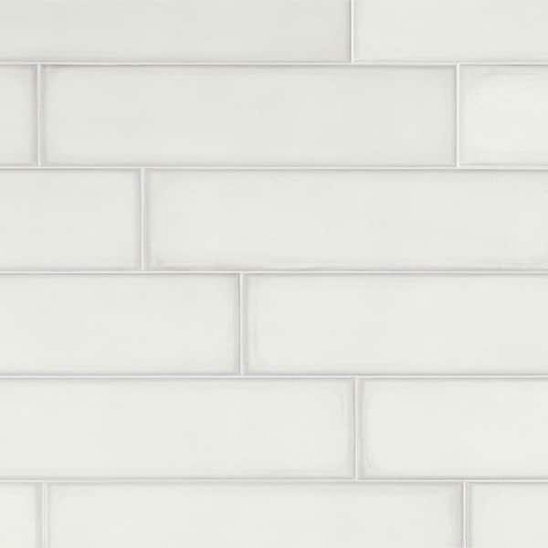 Stacy Garcia Olimar Bianco 3.93 in. x 15.74 in. Matte Porcelain Wall Tile (7.74 sq. ft./Case)
