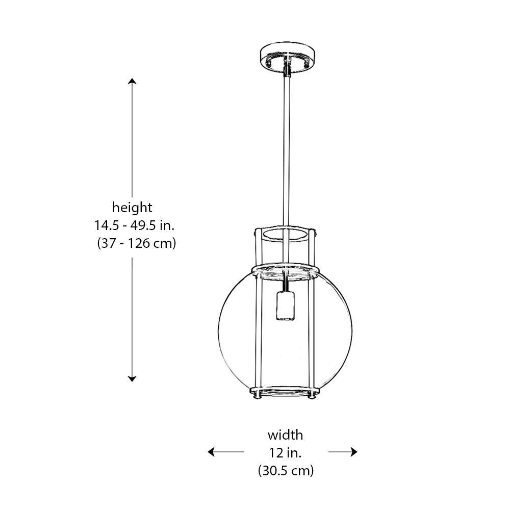 Grove Polished Chrome Globe Pendant Light with Clear Glass Shade