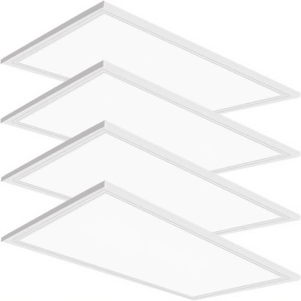24 in. x 48 in. Ultra Thin Integrated LED Flat Panel Light 7800LM Drop Ceiling Office LightsDamp Rated ETL Listed 4-Pack