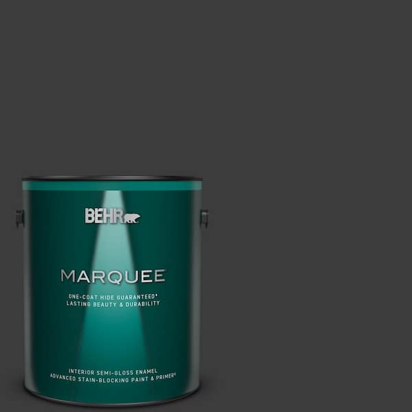 BEHR MARQUEE 1 gal. #MQ5-05 Limousine Leather One-Coat Hide Semi-Gloss Enamel Interior Paint & Primer