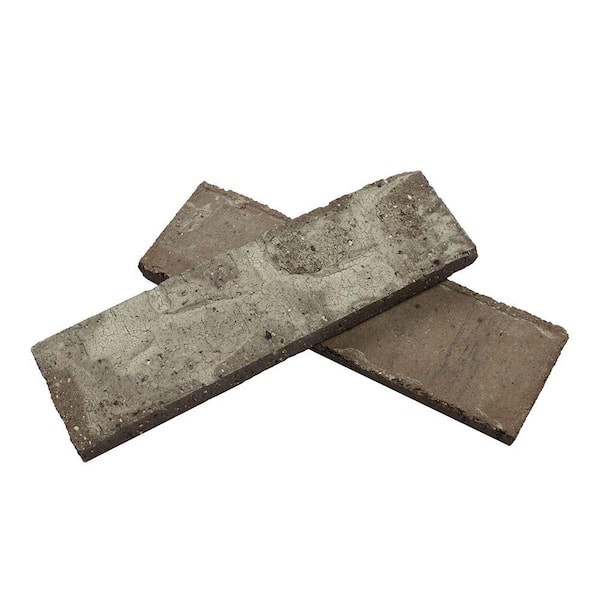 Old Mill Brick Little Cottonwood Thin Brick Singles - Flats (Box of 50) - 7.625 in x 2.25 in (7.3 sq. ft)