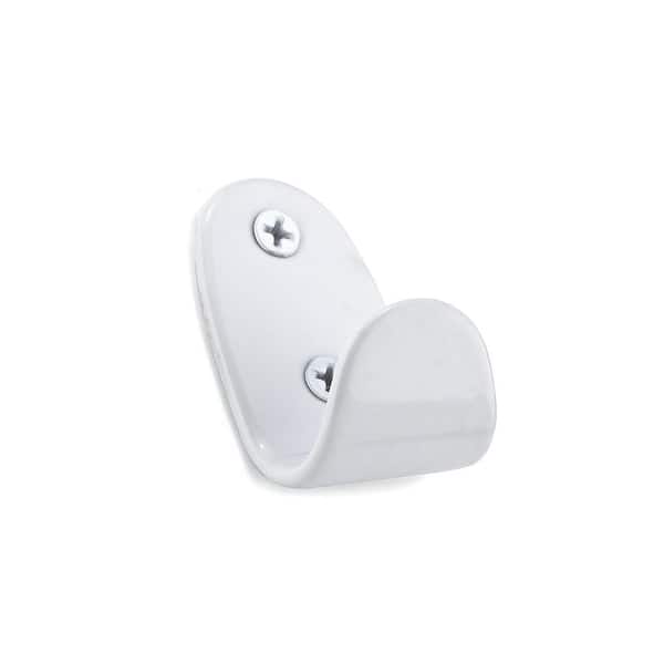Nystrom 2-1/16 in. (53 mm) H White Metal 11 lb. Load Capacity Modern Hook