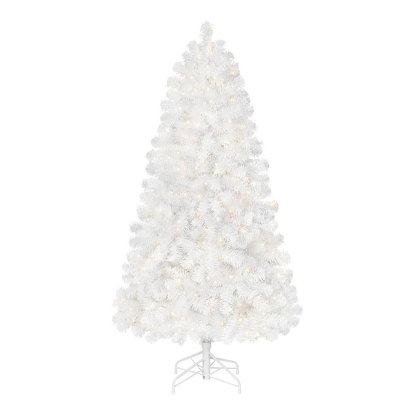 Home Accents Holiday 5 ft. Pre-Lit LED Coastal Spruce Artificial ...