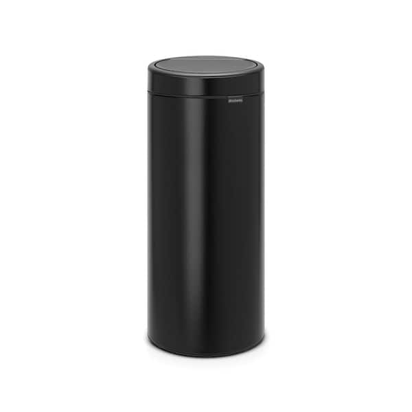 Brabantia 8 Gal. Touch Top Trash Can in Matte Black