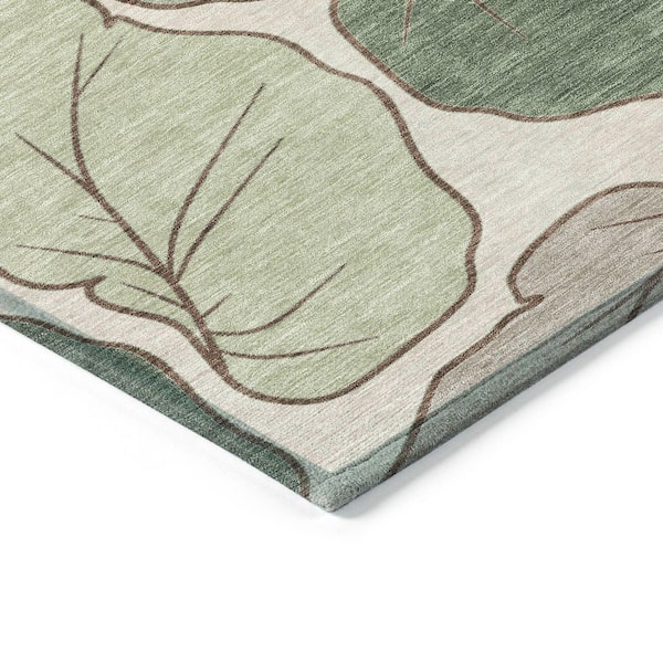 Chantille Machine Washable Indoor/Outdoor Abstract ACN2348 Basil 8 ft. x 10 ft. Area Rug