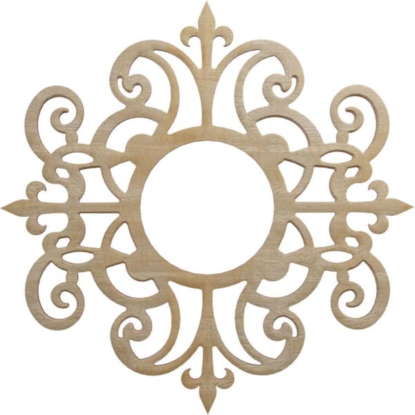 Ekena Millwork 0.25 in. x 5.25 in. x 16 in. Wood Medallion Moulding