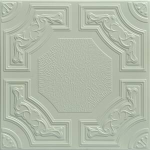 Evergreen Hancock Green 1.6 ft. x 1.6 ft. Decorative Foam Glue Up Ceiling Tile (21.6 sq. ft./Case)