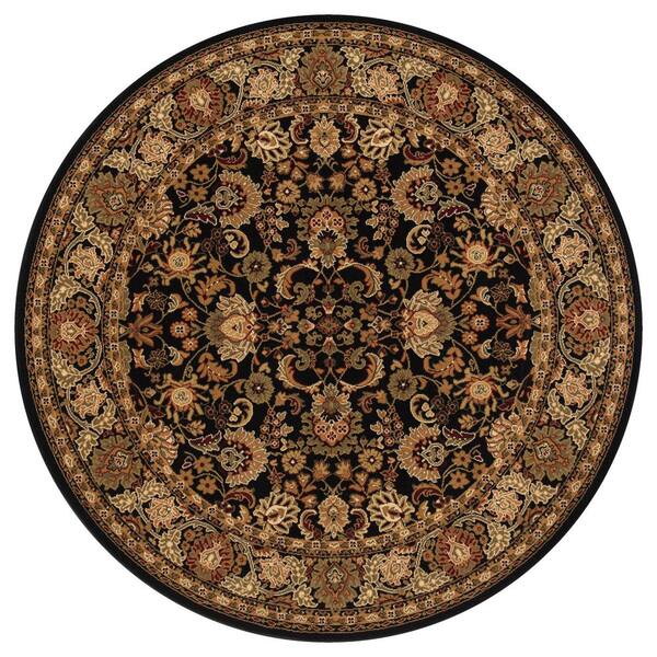 Concord Global Trading Persian Classics Mahal Black 5 ft. Round Area Rug