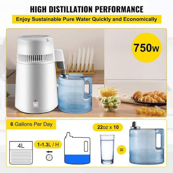 Tahanbath Newest 4L Dental Medical Pure Water Distiller All