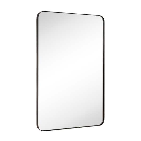 TEHOME Kengston 20 in. W x 30 in. H Small Rectangular Metal Framed Wall Mounted Bathroom Vanity Mirror in Oil Rubbed Bronze