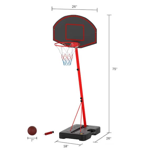 Sund og rask spektrum skilsmisse Hey! Play! Junior Basketball Hoop with 2 Rim Height Settings HW3500119 -  The Home Depot