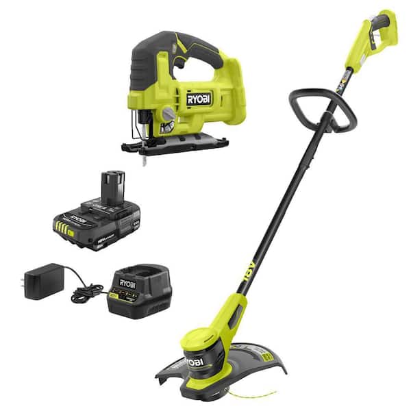 RYOBI ONE+ 18V 13 in. Cordless Battery String Trimmer with 2.0 Ah