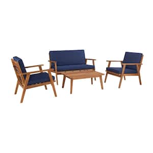 Collin Blue Outdoor Chat Set