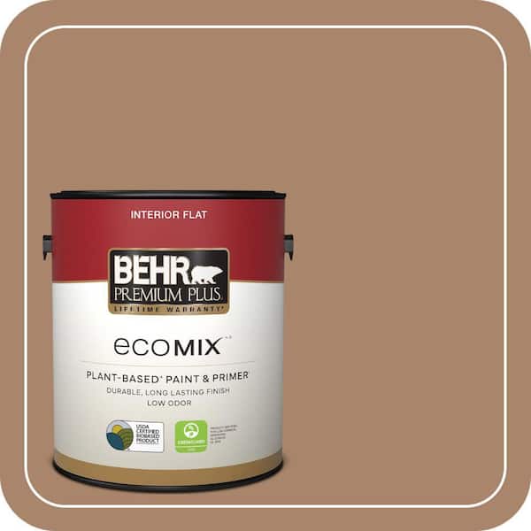 1 gal. #S220-5 Nutshell Flat EcoMix Plant-Based Interior Paint & Primer
