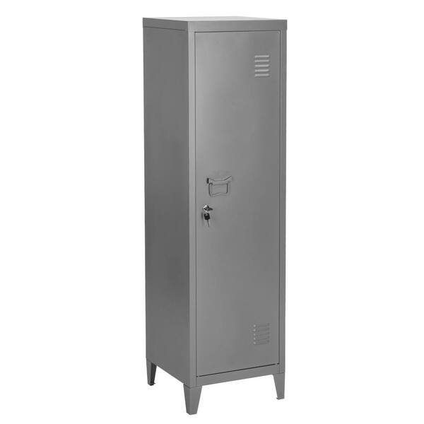 Homy Casa Councilbluffs Grey Metal Cabinet