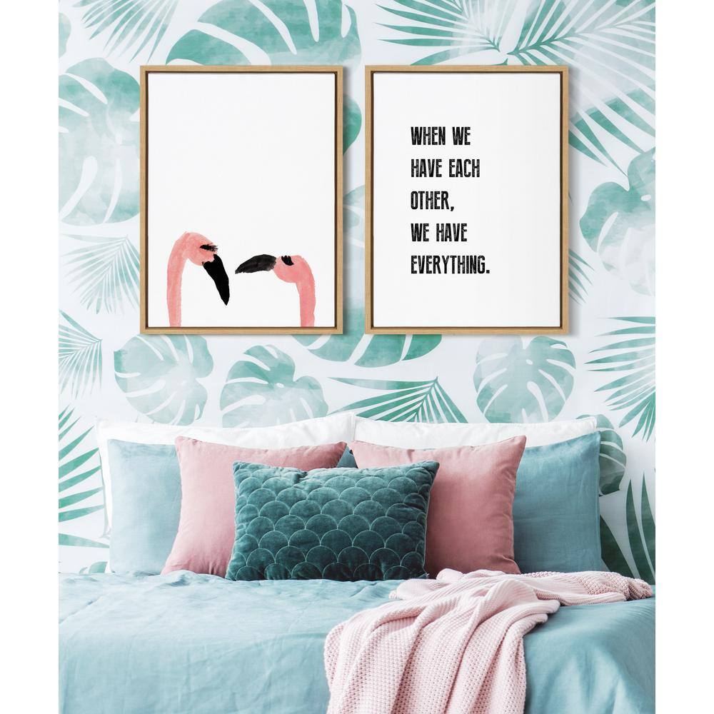 Natural Framed Canvas Motivational Quote Wall Art, 18x24