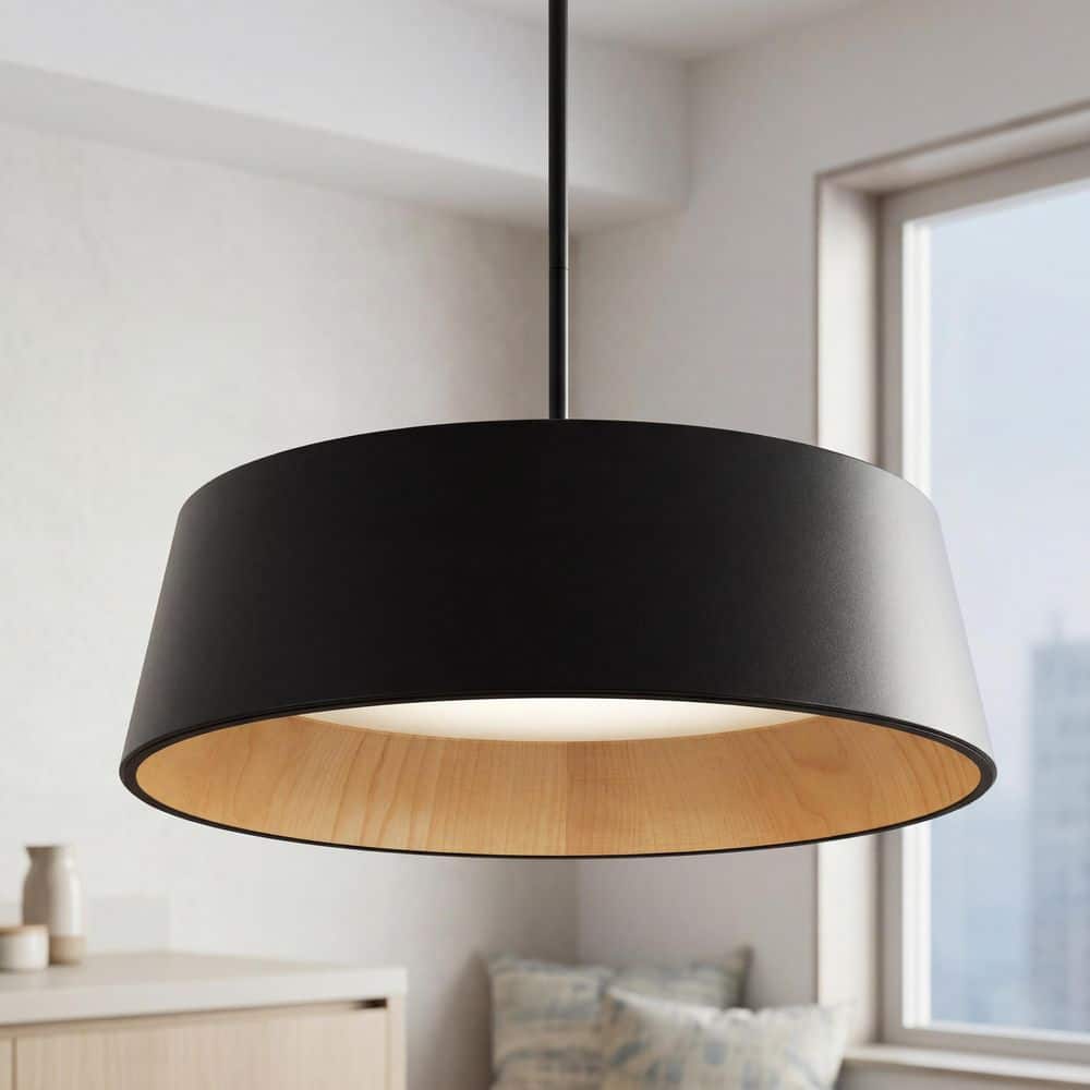 Artika Alton 43-Watt Integrated LED Black 5 CCT Modern Hanging